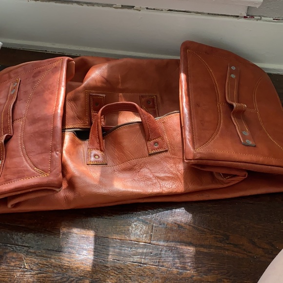 Vintage Real Buttery Leather Professors Duffel Bag - Picture 10 of 11